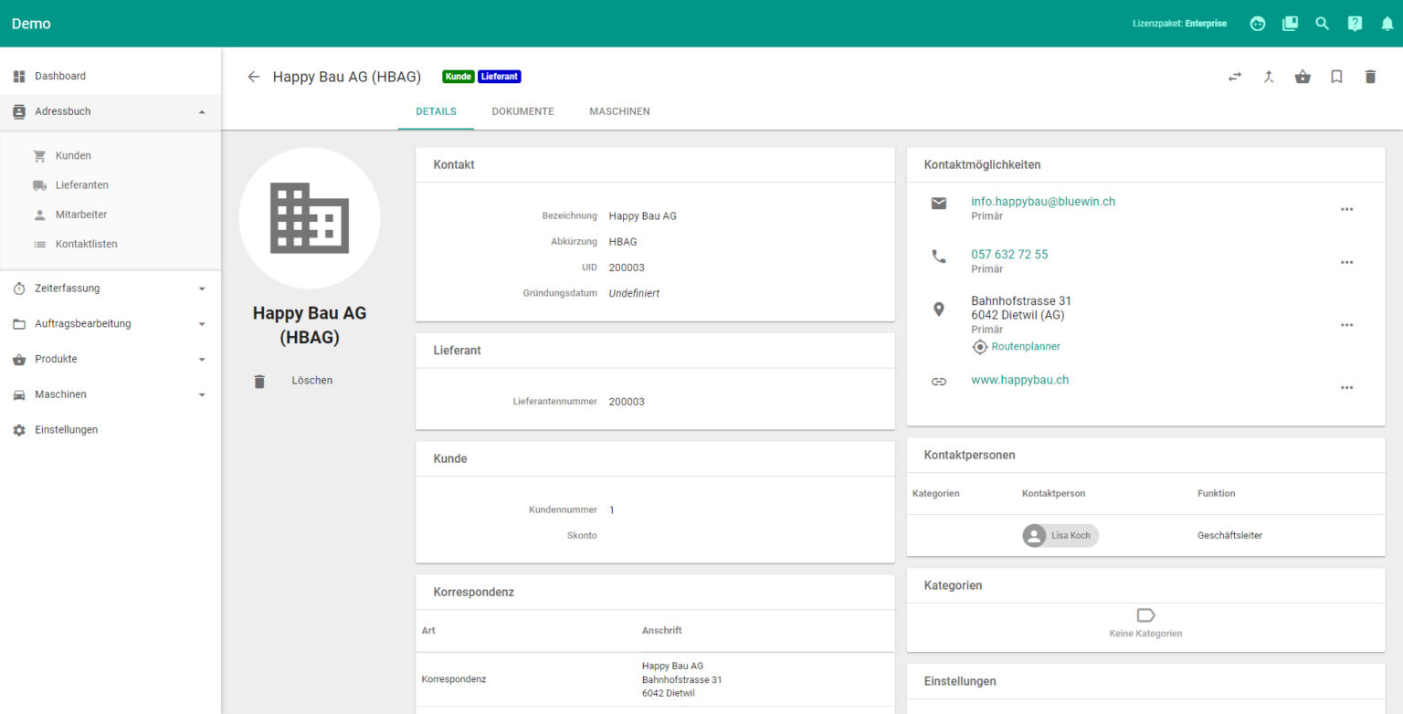 Kontaktdetail OfficeX